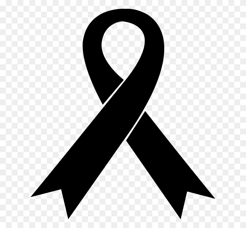 631x720 Black Ribbon Icon Condolence Remembrance Campaign Pita Hitam, Gray, World Of Warcraft HD PNG Download