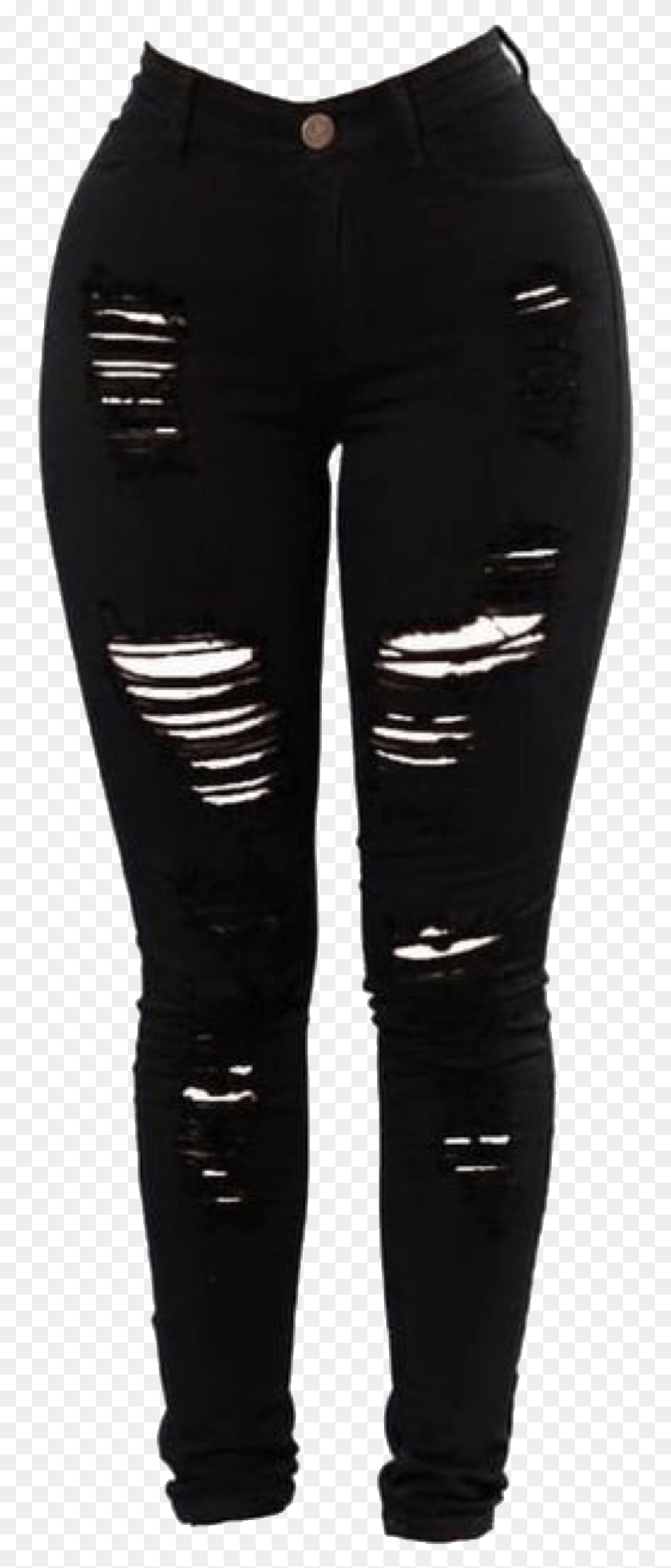 747x1902 Black Ripped Jeans Polyvore Moodboard Filler Transparent Ripped Black Jeans, Pants, Clothing, Apparel HD PNG Download