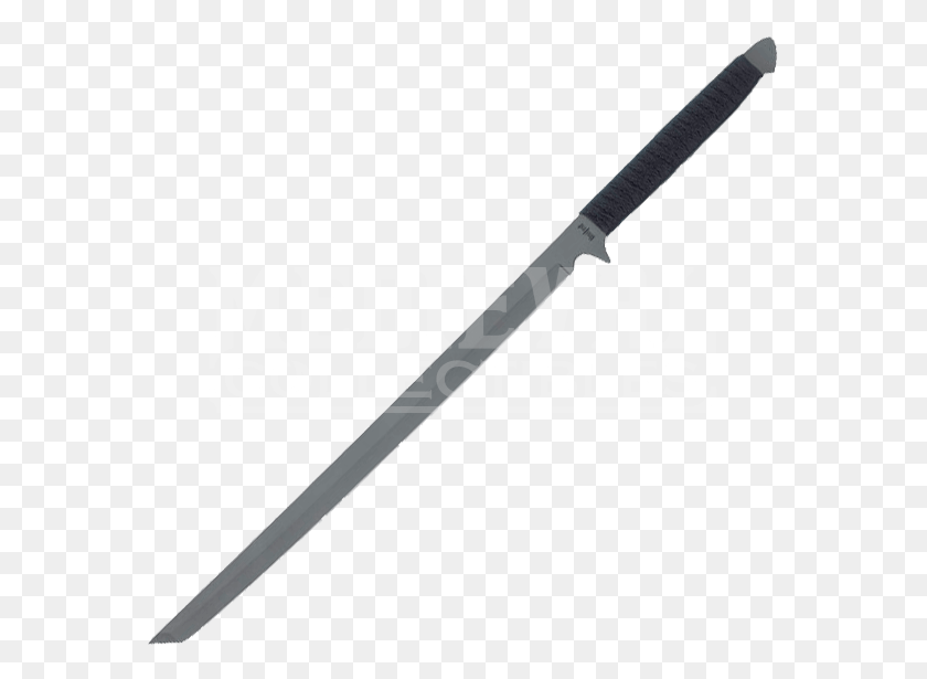 575x555 Black Ronin Ninja Sword Slimline Machete Japanese Katana Medieval, Weapon, Weaponry, Blade HD PNG Download