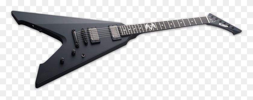 1197x418 Descargar Png Black Satin James Hetfield Esp V, Guitarra, Actividades De Ocio, Instrumento Musical Hd Png