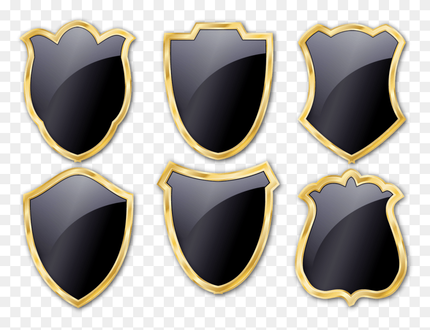 1249x938 Black Shield Black And Gold Shield Logo, Armor HD PNG Download