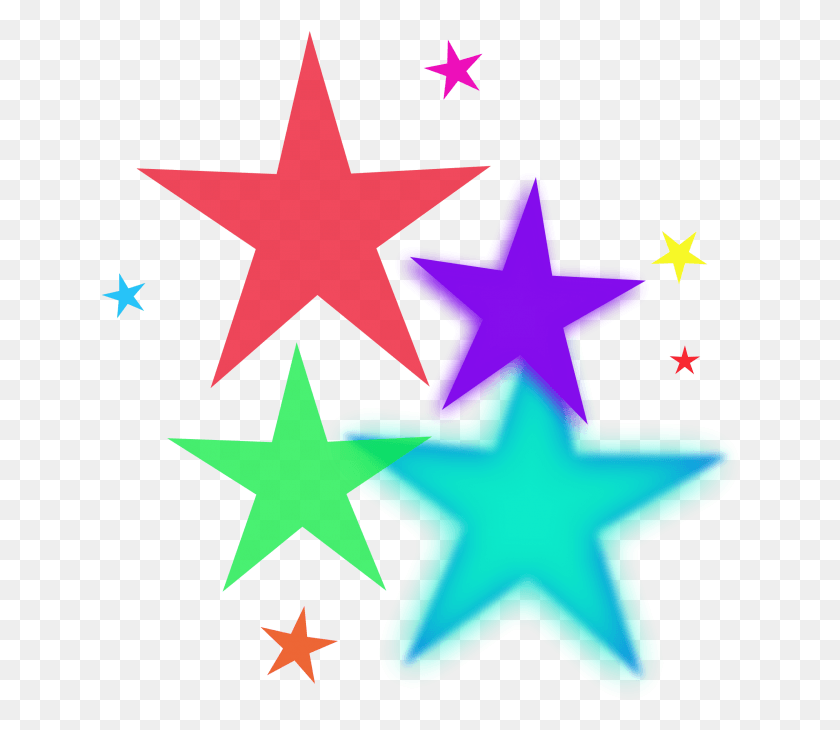 640x670 Black Shooting Star Colorful Stars Clipart, Star Symbol, Symbol, Cross HD PNG Download