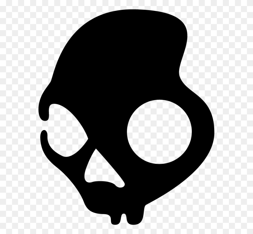 585x717 Логотип Компании Black Skull 4 От Сары Skullcandy Вектор, Трафарет, Рука, Символ Hd Png Скачать