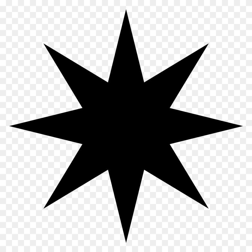 1933x1933 Black Star 8 Point Star Icon, Gray, World Of Warcraft HD PNG Download