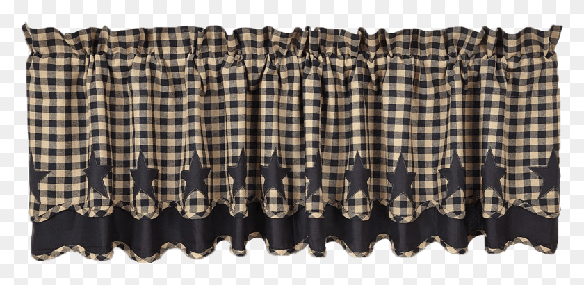 1177x529 Black Star Scalloped Valance Layered Lined, Shirt, Clothing, Apparel Descargar Hd Png