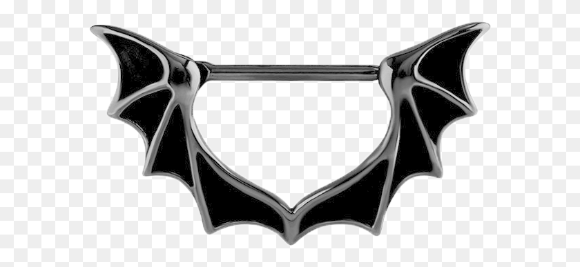 583x327 Black Steel Bat Wing Nipple Clicker Body Piercing, Sunglasses, Accessories, Accessory HD PNG Download