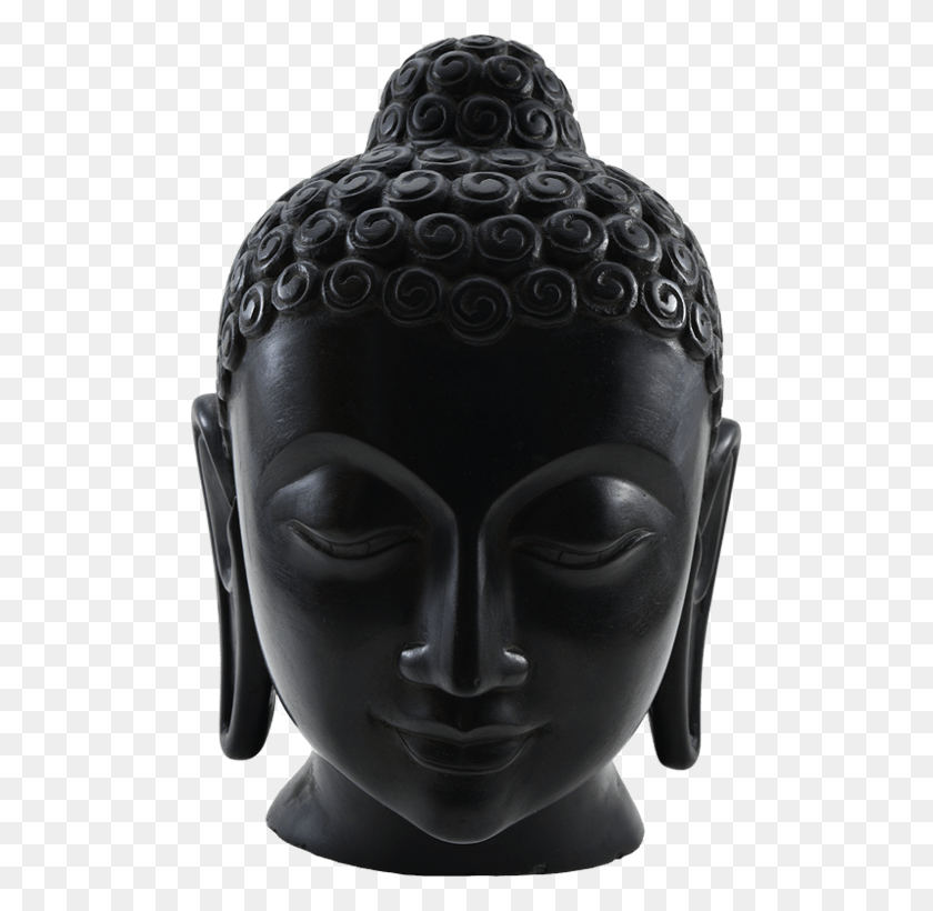 497x760 Black Stone Buddha Head Gautama Buddha, Worship, Helmet HD PNG Download