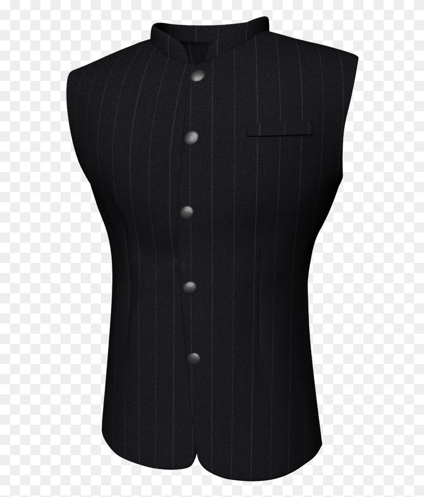 582x923 Black Stripes Formal Nehru Jacket, Clothing, Apparel, Suit HD PNG Download