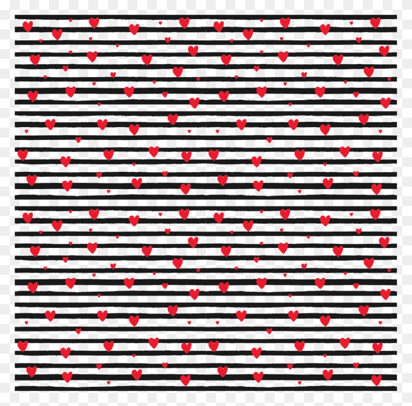 865x851 Black Stripes Red Hearts 12 X 12 St 55717480 303b 44d3 Carmine, Text, Pattern, Rug HD PNG Download