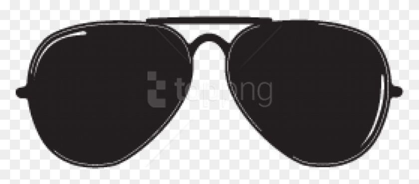 833x330 Black Sunglasses Aviator Sunglasses, Text, Symbol HD PNG Download