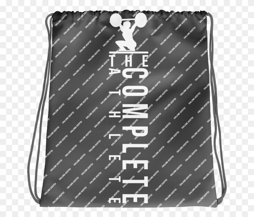 663x659 Black The Complete Athlete Challenge Accepted Drawstring Messenger Bag, Tie, Accessories, Accessory HD PNG Download