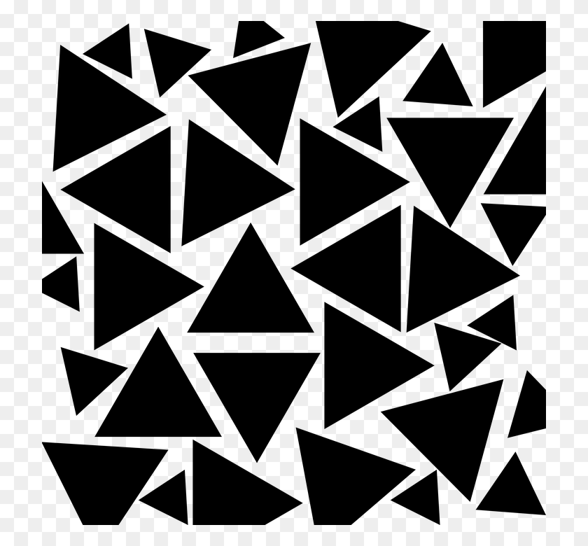 720x720 Black Triangle Segitiga Hitam Putih, Pattern, Fractal, Ornament HD PNG Download