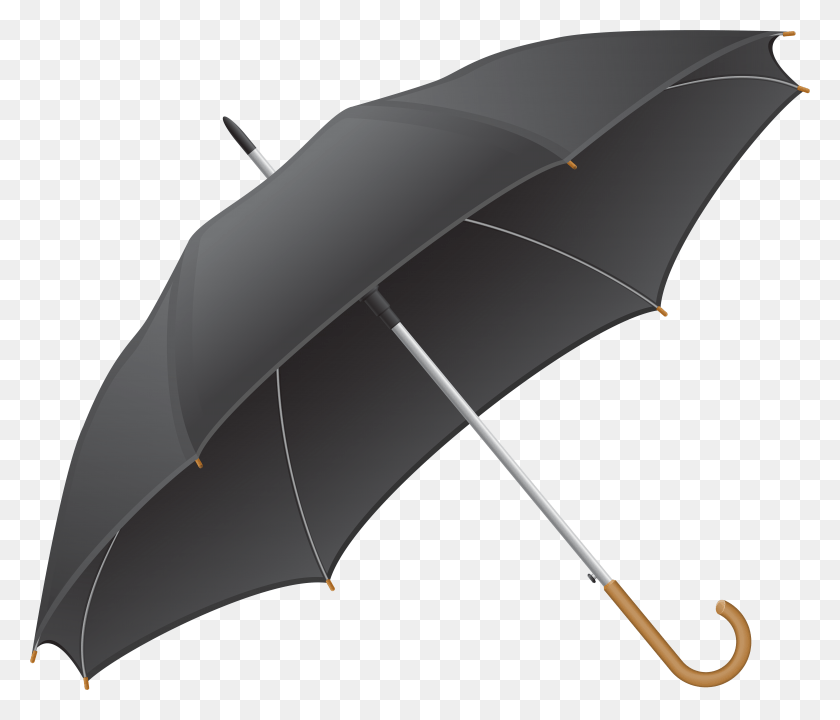 7893x6680 Black Umbrella Transparent Clip Art Image, Canopy, Tent HD PNG Download