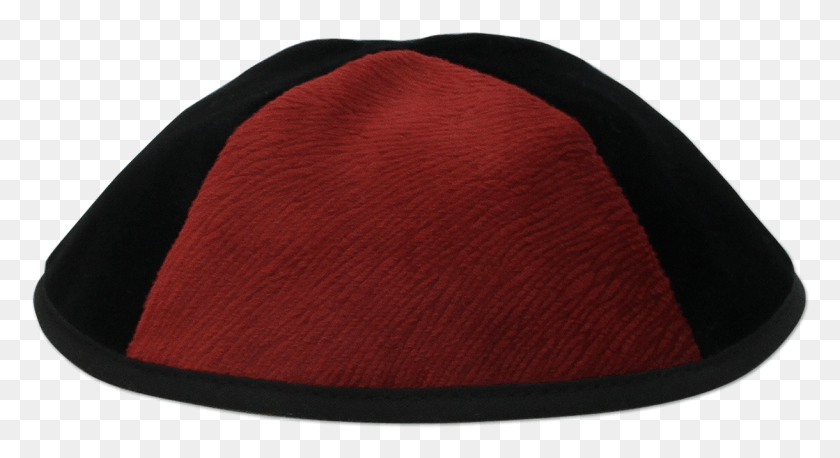 1220x624 Black Velvet Kippah With Red Vider Triangalur, Clothing, Apparel, Cushion HD PNG Download
