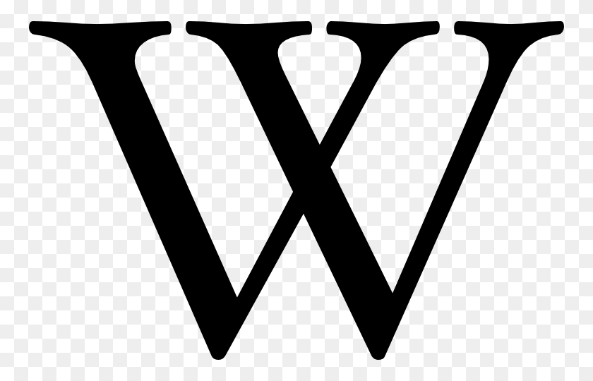 758x480 Черный W Для Продвижения Википедия Представьте Себе Мир Без, Трафарет, Символ, Логотип Hd Png Скачать