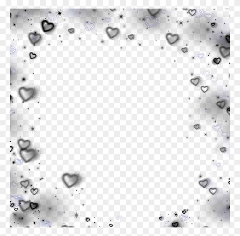 768x768 Black White Heart Border Heartborder Kawaii Cute Imagenes De Fondo Para Matematicas, Droplet, Bubble, Graphics HD PNG Download