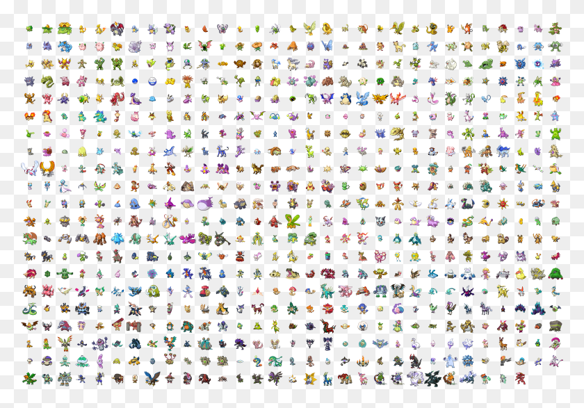 2970x2010 Black White Pokemon Sprite Sheet, Light, Text HD PNG Download