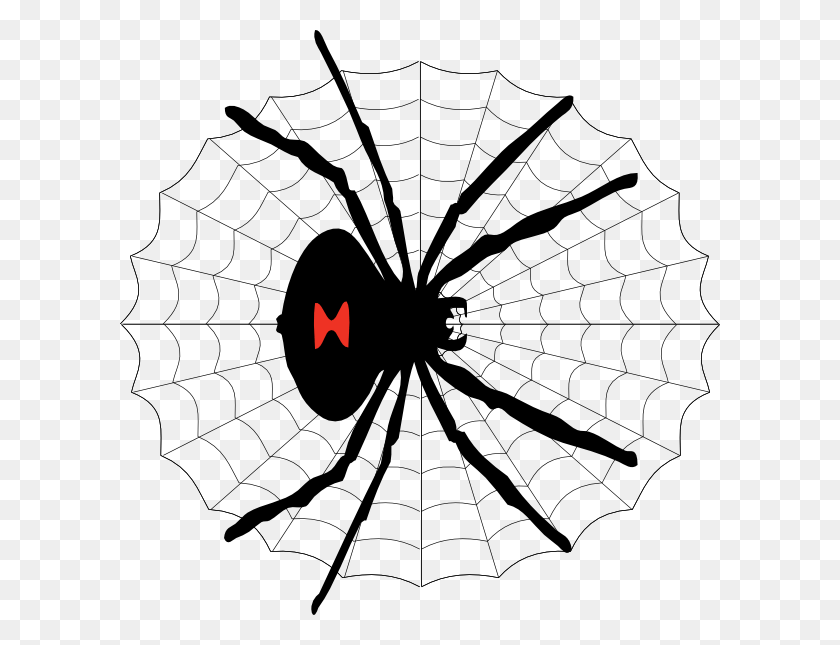 600x585 Black Widow Clip Art Spider Web HD PNG Download