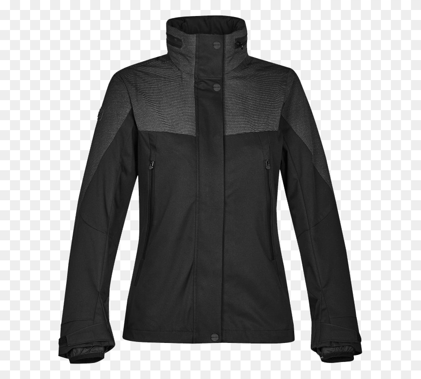 607x697 Black Winter Jacket For Women Transparent Background Leather Jacket, Clothing, Apparel, Coat HD PNG Download