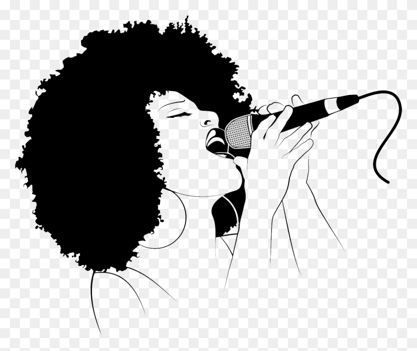 1201x995 Black Woman Singing Silhouette Black Woman Singing Silhouette, Photography HD PNG Download