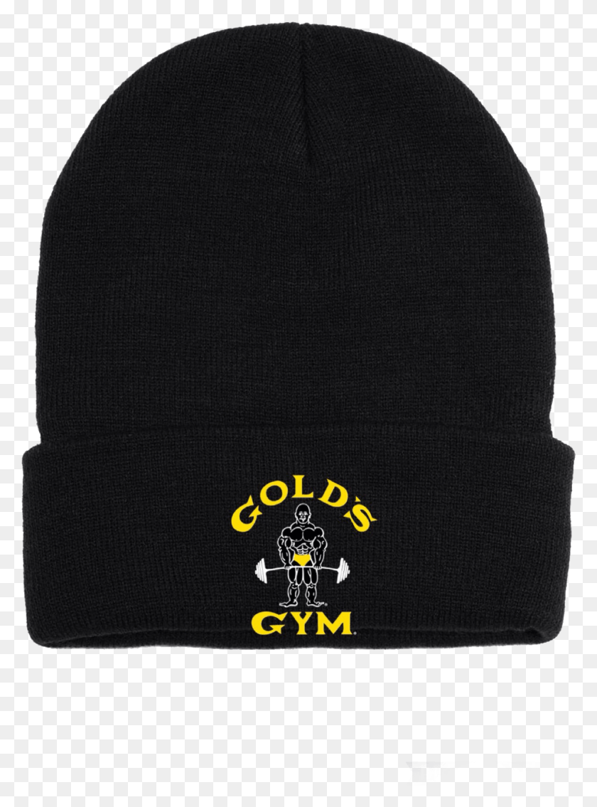 1400x1931 Black Woolen Beanie With Iconic Gold39s Gym Logo Golds Gym, Clothing, Apparel, Baseball Cap HD PNG Download