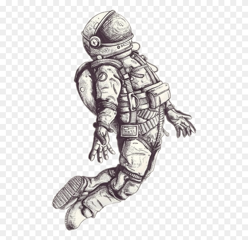 493x753 Черный И Белый Астронавт Вселенная Astro Boy Line Рисование Космонавта, Человек, Человек, Рыцарь Png Скачать