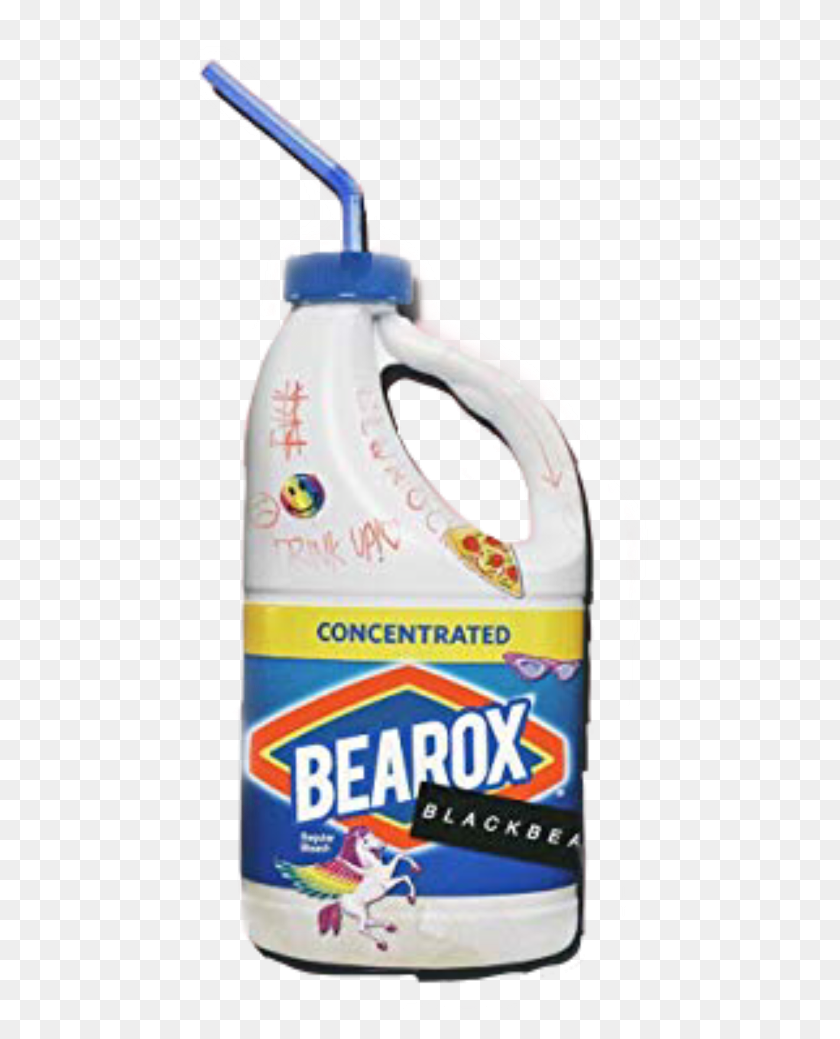 473x979 Blackbear Bearox Clorox Unicorn Rainbow Drink Blackbear Drink Bleach, Beverage, Bottle, Seasoning HD PNG Download