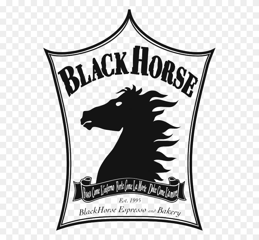 559x718 Blackhorse Espresso Amp Bakery Blackhorse Coffee Logo, Text, Cushion, Symbol HD PNG Download