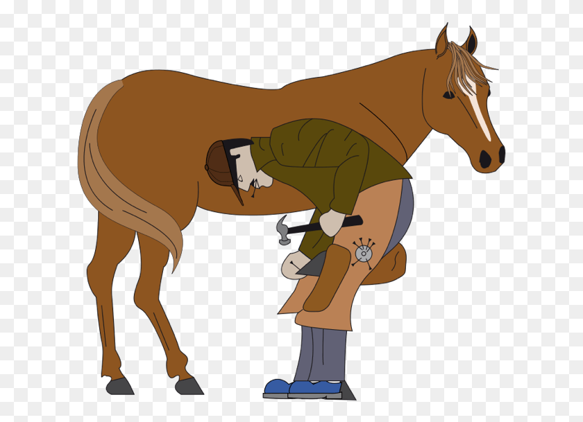 619x549 Descargar Png Herrero Herrar Caballo Herrar Un Caballo Png, Mamífero, Animal, Canguro Hd Png