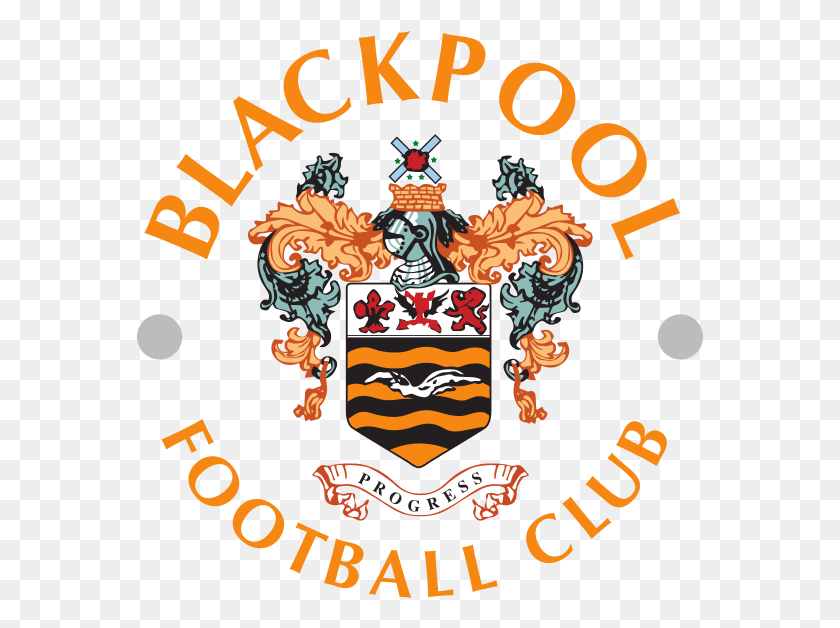 569x568 Descargar Png Blackpool Fc Logotipo, Símbolo, Marca Registrada, Texto Hd Png