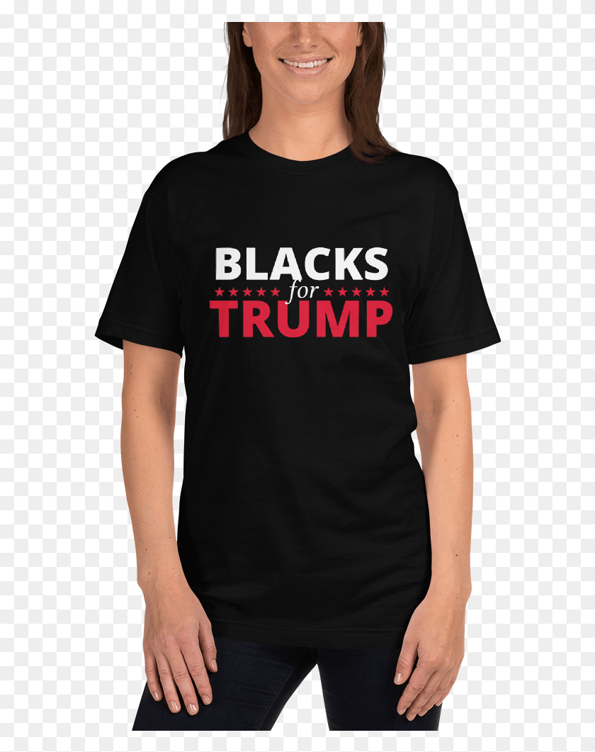 576x1001 Blacks For Trump 2020 Black T Shirt Shirt, Clothing, Apparel, Person HD PNG Download