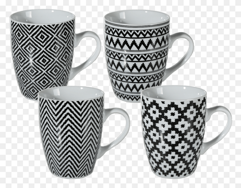 890x681 Blackwhite Porcelain Mug Kubek Biao Czarny, Coffee Cup, Cup, Pottery HD PNG Download