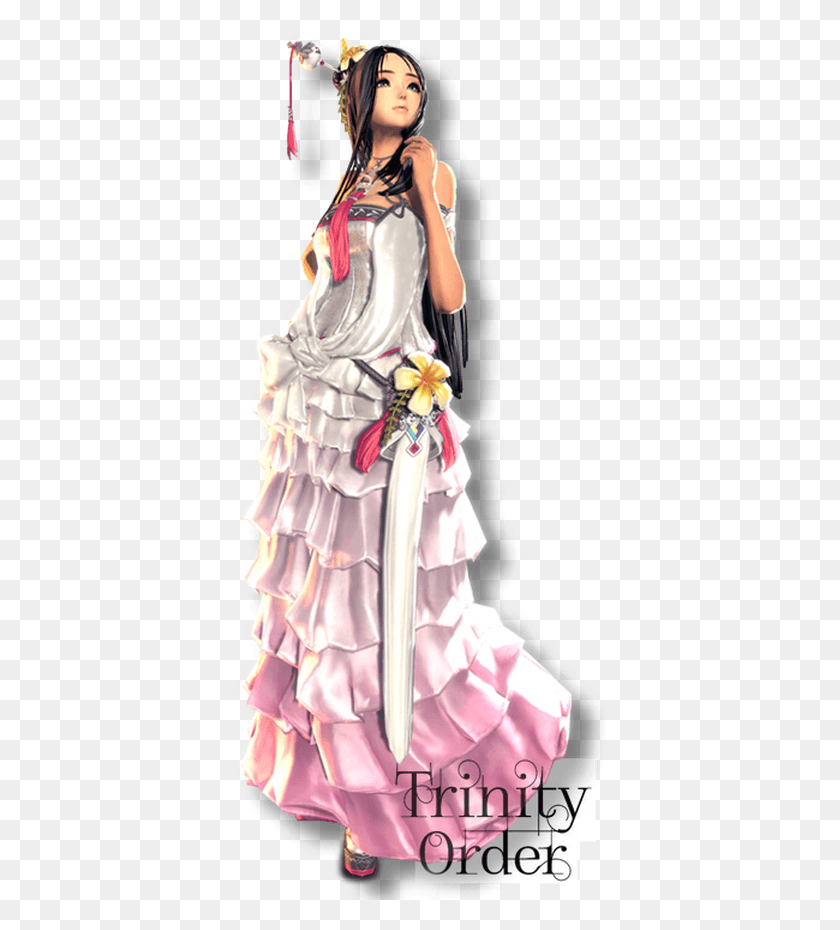 376x870 Blade Amp Soul Trinity Order Girl, Clothing, Apparel, Figurine HD PNG Download