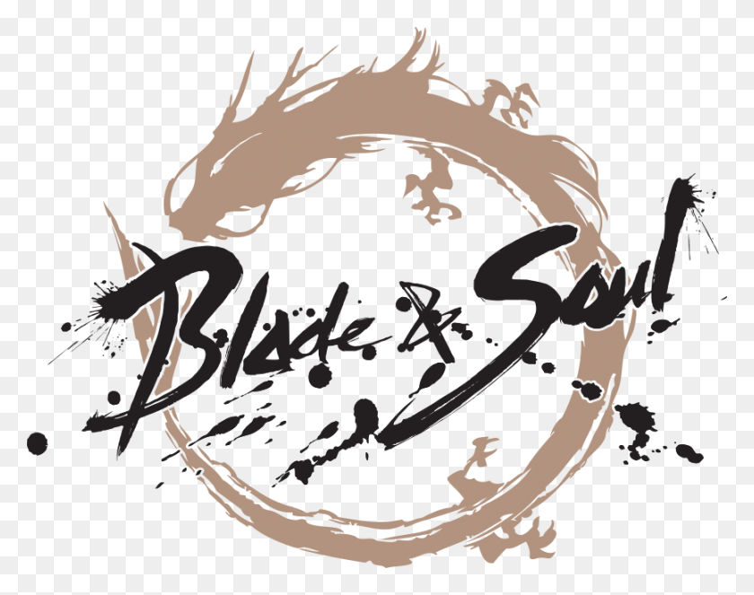 864x669 Descargar Png Blade And Soul Logo, Dragon, Texto, Word Hd Png