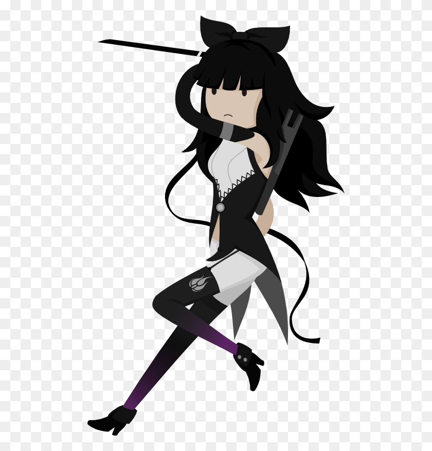 500x817 Blake Belladonna From Rwby In An Adventure Time Style Cartoon, Person, Human, Bow HD PNG Download