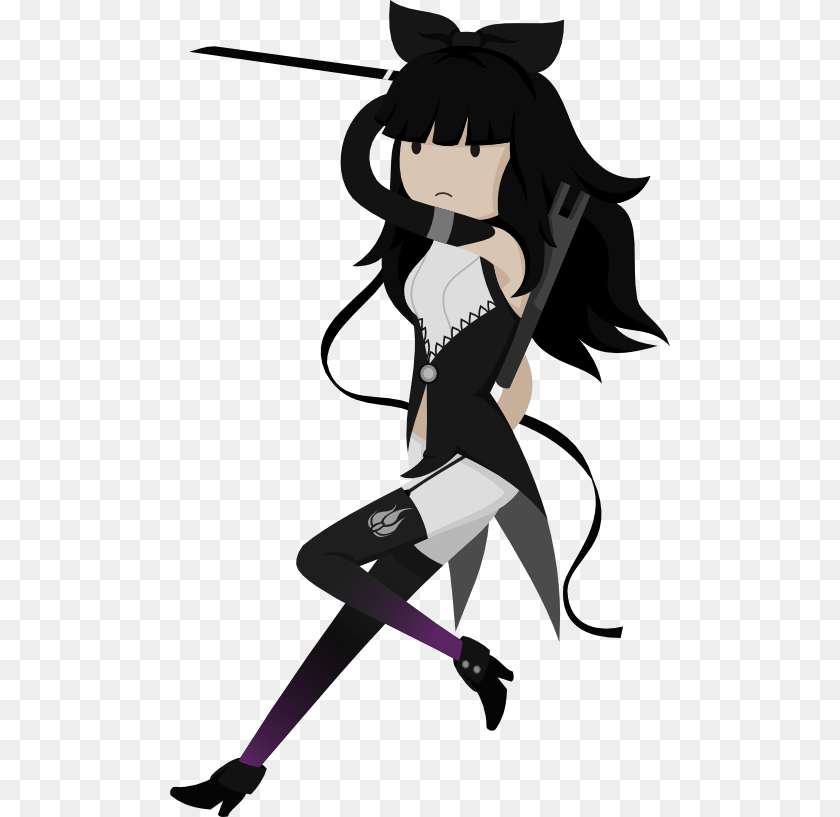 500x817 Blake Belladonna From Rwby In An Adventure Time Style Cartoon, Book, Comics, Publication, Animal PNG