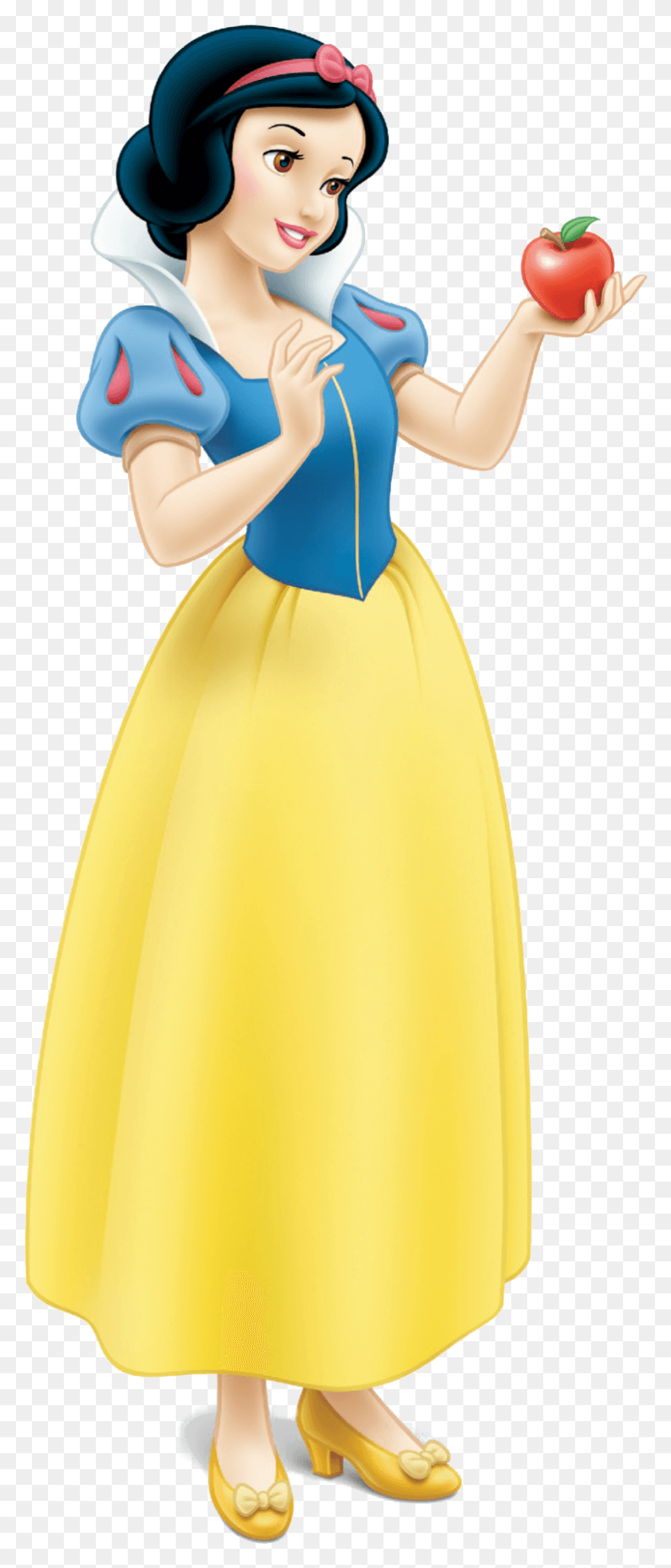 802x1958 Blanca Nieves Disney Princess Snow White With Apple, Clothing, Apparel, Person HD PNG Download