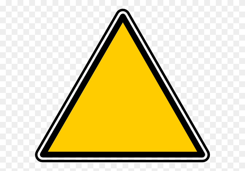 600x529 Blank Caution Sign Blank Yellow Yield Sign, Triangle, Baseball Bat, Baseball HD PNG Download
