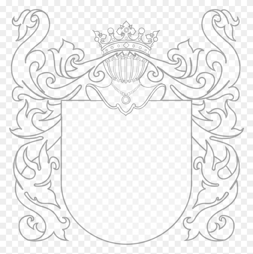 1200x1207 Blank Coat Of Arms, Stencil, Armor, Grain HD PNG Download