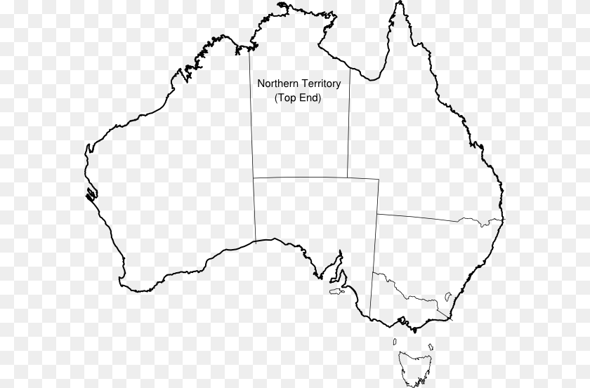 Blank Map Of Australia, Chart, Plot, Atlas, Diagram Sticker PNG