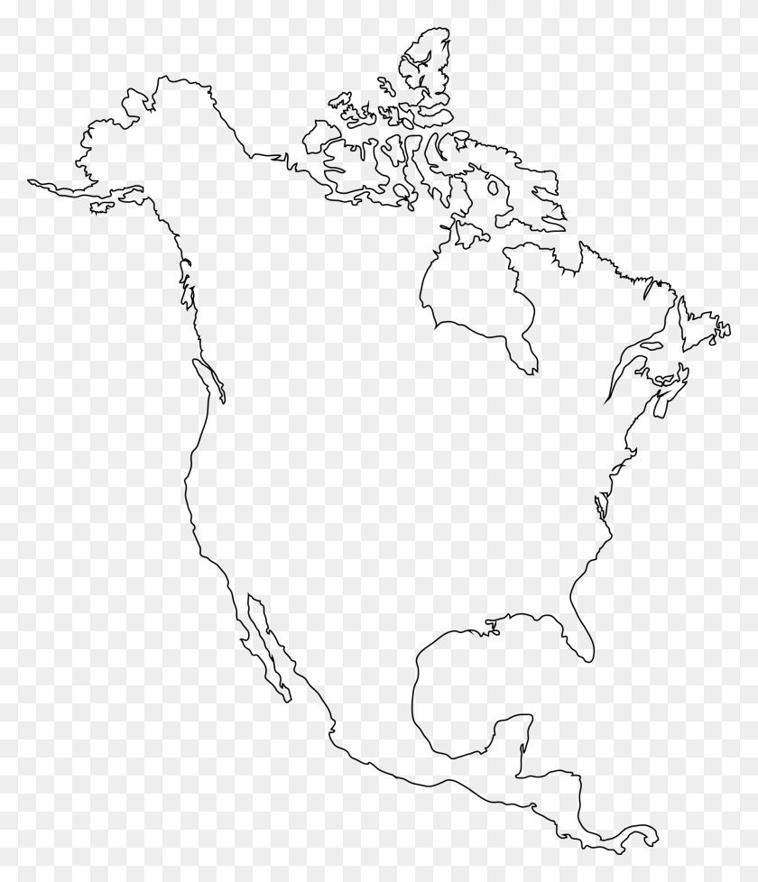 1920x2261 Пустая Карта Канады Пустая Карта Северной Америки, Серый, World Of Warcraft Hd Png Скачать