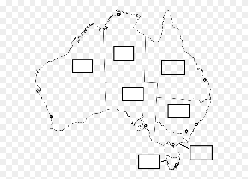 600x547 Blank Map Of Us Blank Map Of Australia With States And Capital Cities, Plan, Plot, Diagram HD PNG Download