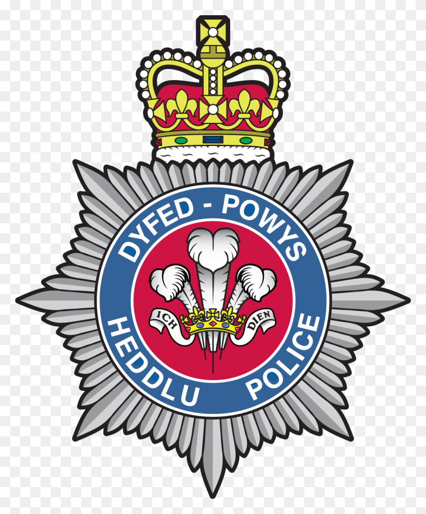 1036x1267 Пустой Полицейский Значок Heddlu Dyfed Powys, Логотип, Символ, Товарный Знак Hd Png Скачать