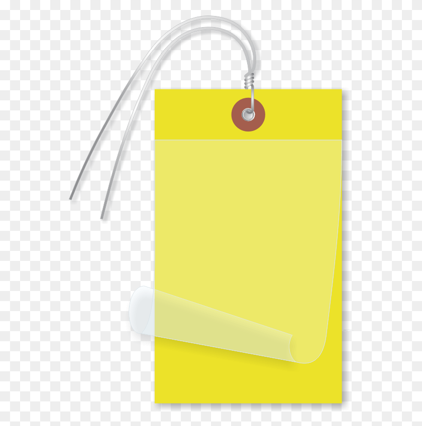 569x789 Blank Self Laminating Write On Tags With Wire Yellow Shopping Bag, Shower Faucet, Weapon, Weaponry HD PNG Download