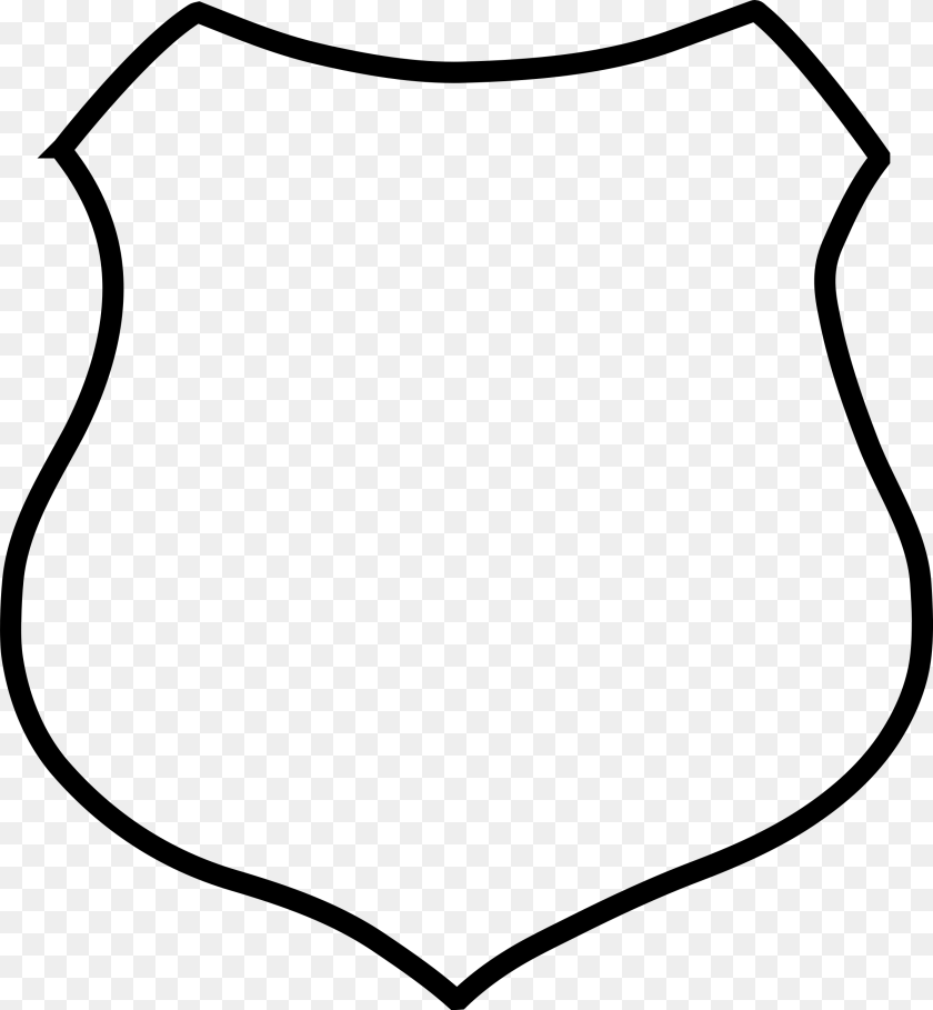 2400x2598 Blank Shield Clipart, Gray PNG