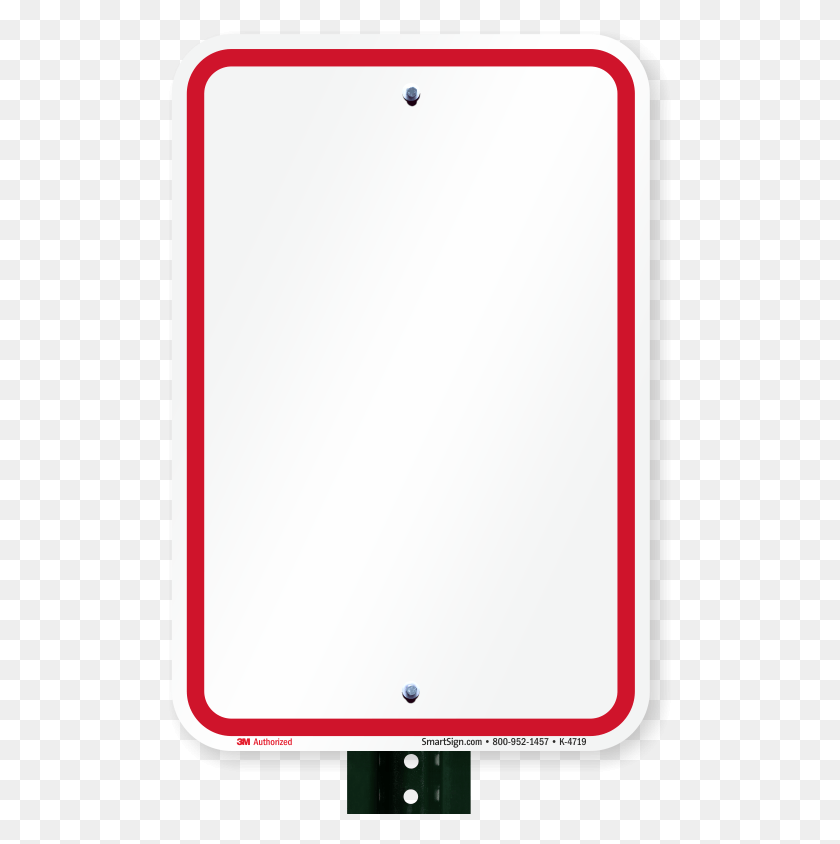 503x784 Blank Sign Red Printed Border Sign, Phone, Electronics, Mobile Phone HD PNG Download