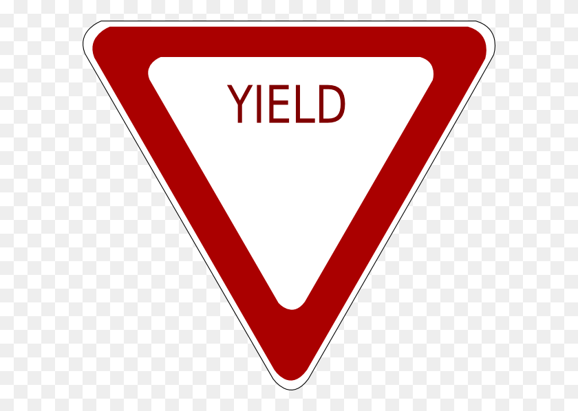 600x538 Blank Stop Sign Clip Art Street Signs, Symbol, Triangle, Sign HD PNG Download