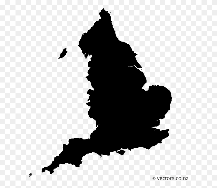 619x669 Blank Vector Map Of England North South Divide Map Uk, Gray, World Of Warcraft HD PNG Download