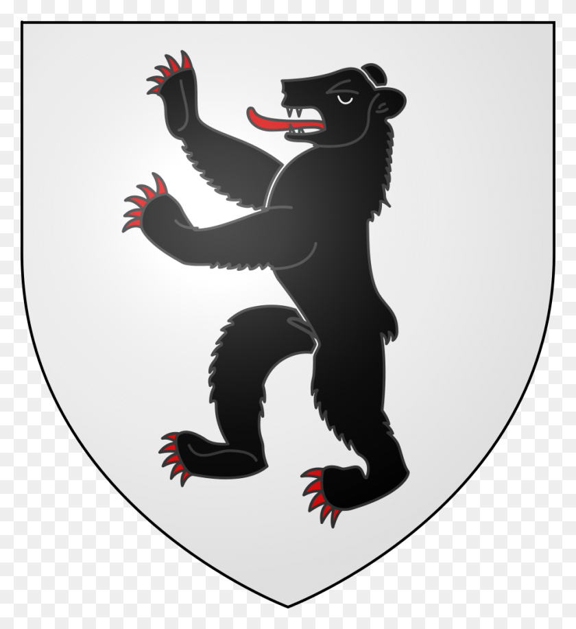 931x1024 Blason Argent Ours De Sable Wappen Kanton Appenzell Innerrhoden, Person, Human, Animal HD PNG Download