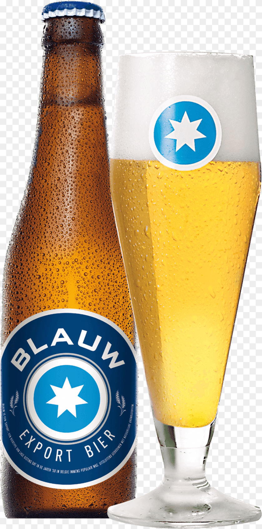 Blauw Export Bier Cleaned Packshot Blauw Bier, Alcohol, Beer, Beverage, Glass Sticker PNG